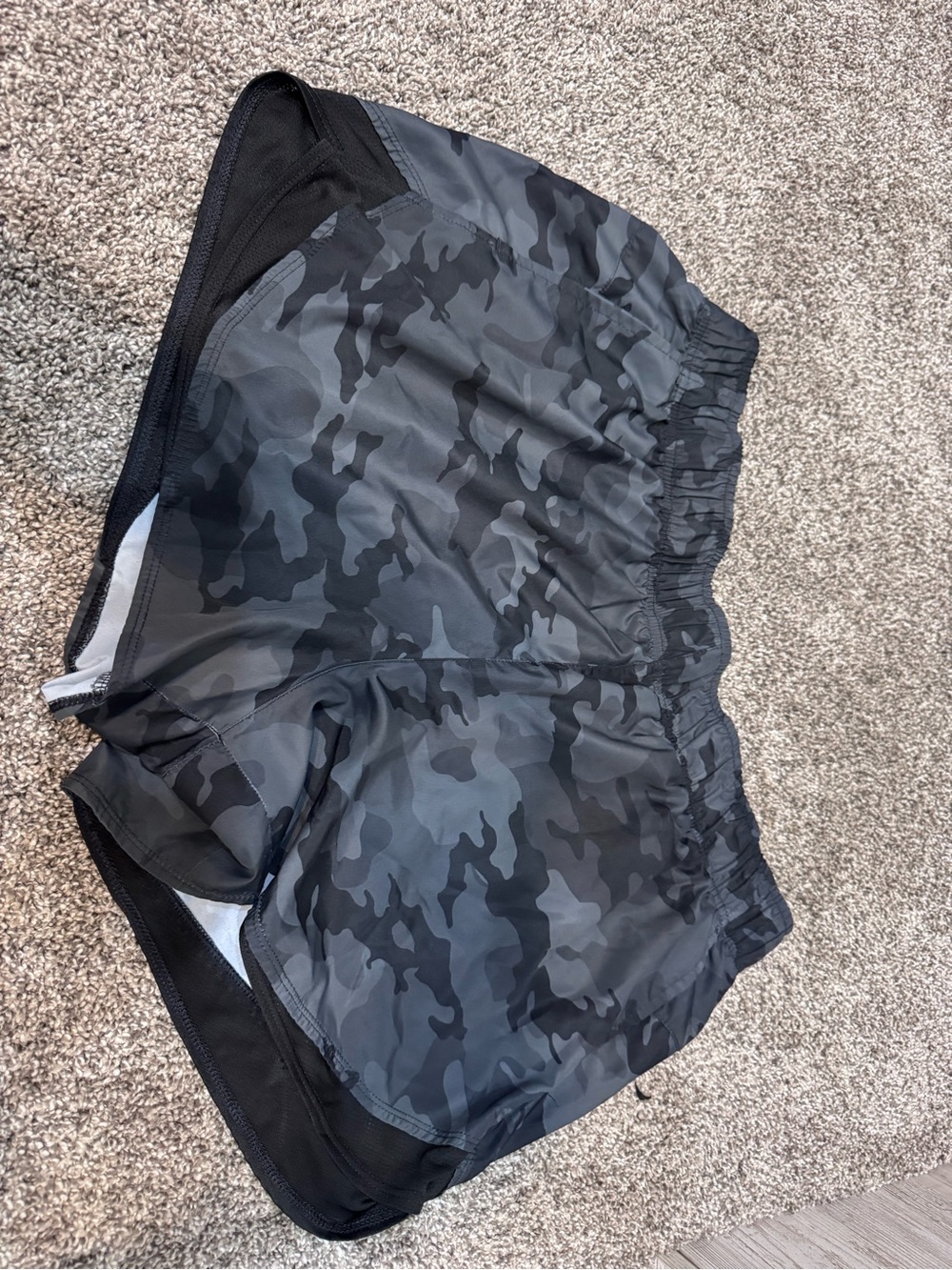 Women’s Gray Camo Athletic Shorts
